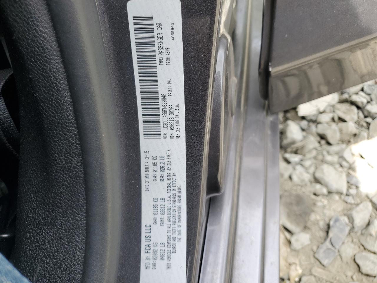 2015 Chrysler 200 VIN 1C3CCCAB8FN680848 Copart auction photo, front end damage thumbnail 14