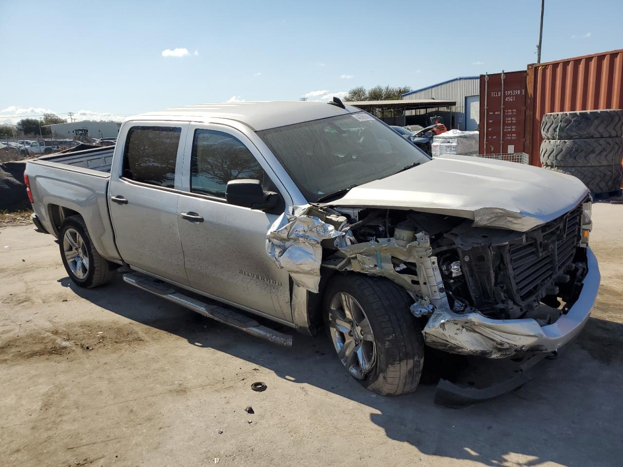 2018 Chevrolet Silverado VIN 3GCPCPEH4JG271380 Copart auction photo, front end / side damage thumbnail 4