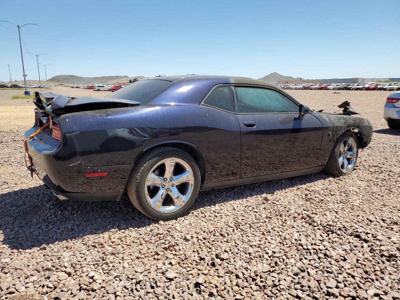 2012 Dodge Challenger VIN 2C3CDYAG8CH269654 Copart auction photo, burn damage thumbnail 3