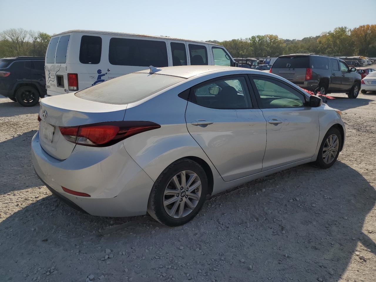 2014 Hyundai Elantra VIN 5NPDH4AE2EH507486 Copart auction photo, all over damage thumbnail 3