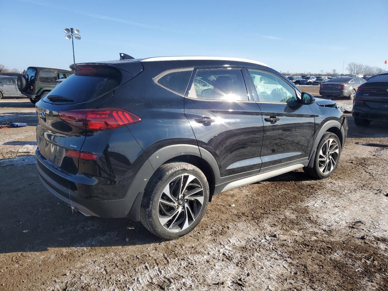 2021 Hyundai Tucson VIN KM8J3CAL2MU353985 Copart auction photo, front end / rear end damage thumbnail 3