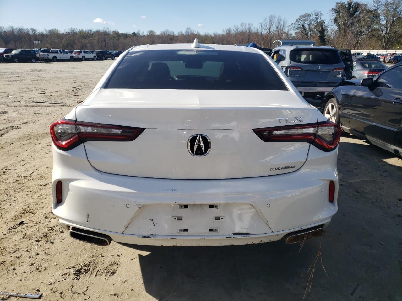 2021 Acura TLX VIN 19UUB6F67MA005384 Copart auction photo, front end / side damage thumbnail 6