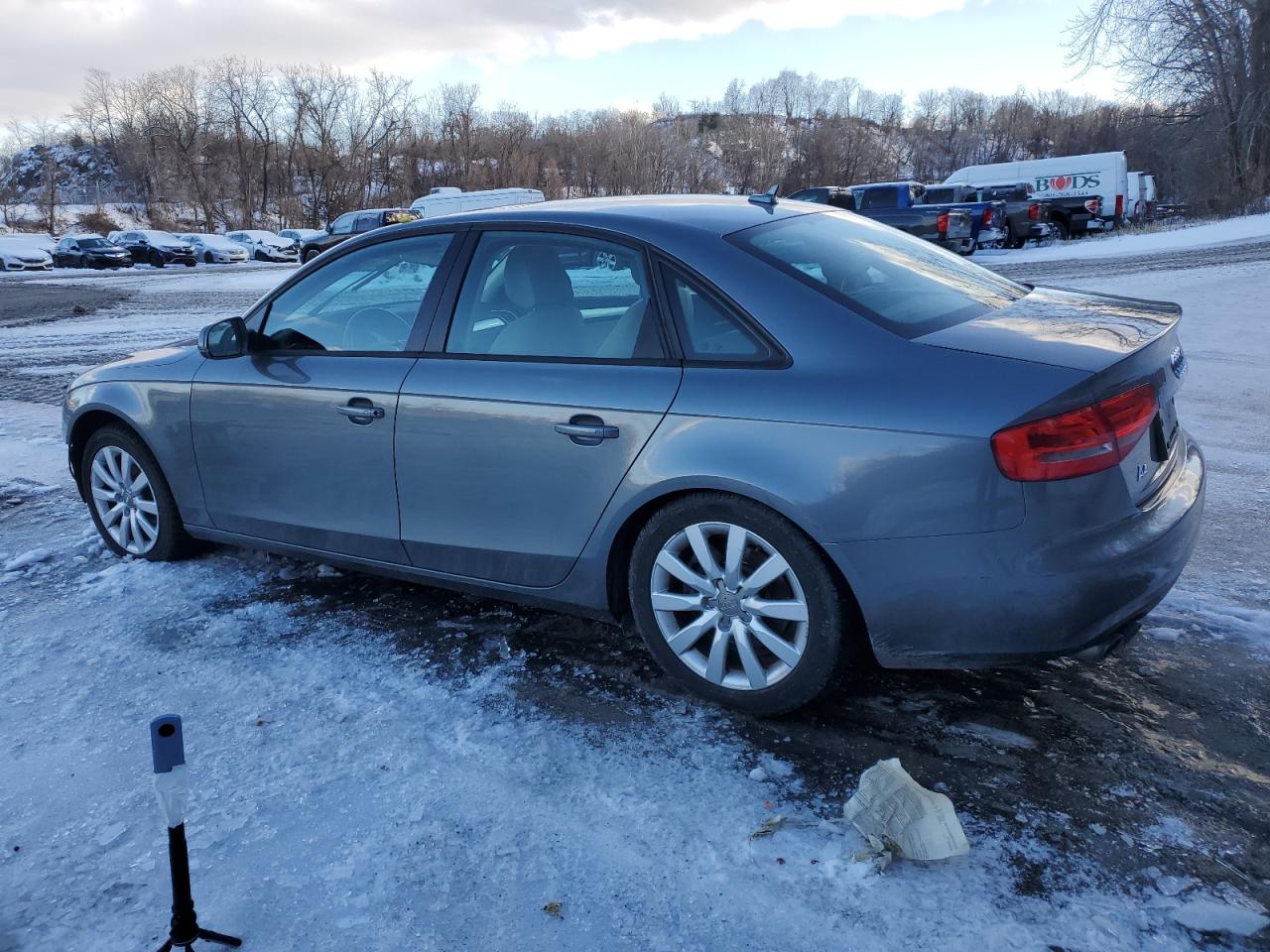 2014 Audi A4 VIN WAUBFAFL2EN038495 Copart auction photo, front end / side damage thumbnail 2