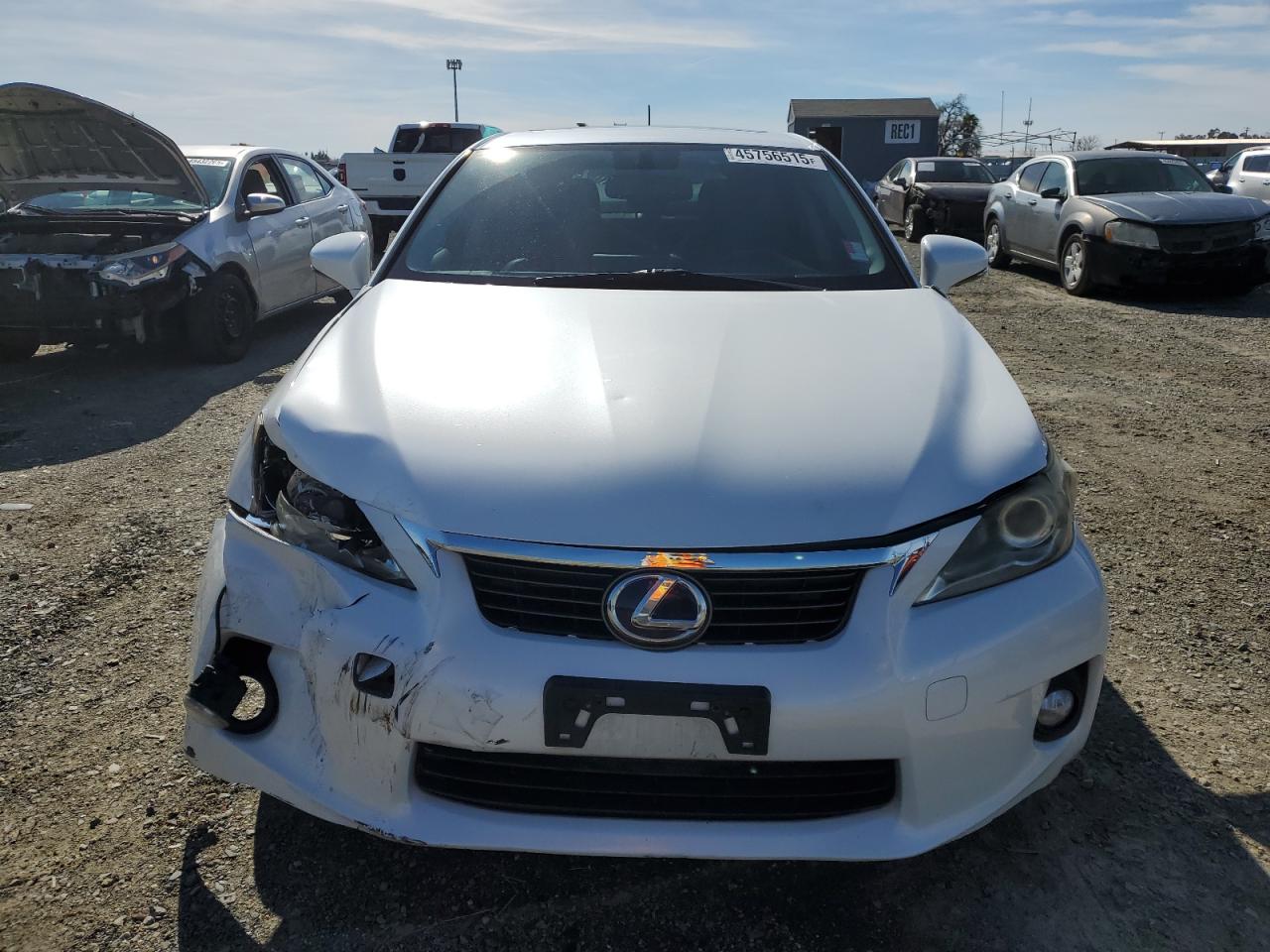 2012 Lexus CT VIN JTHKD5BH2C2110732 Copart auction photo, front end damage thumbnail 5