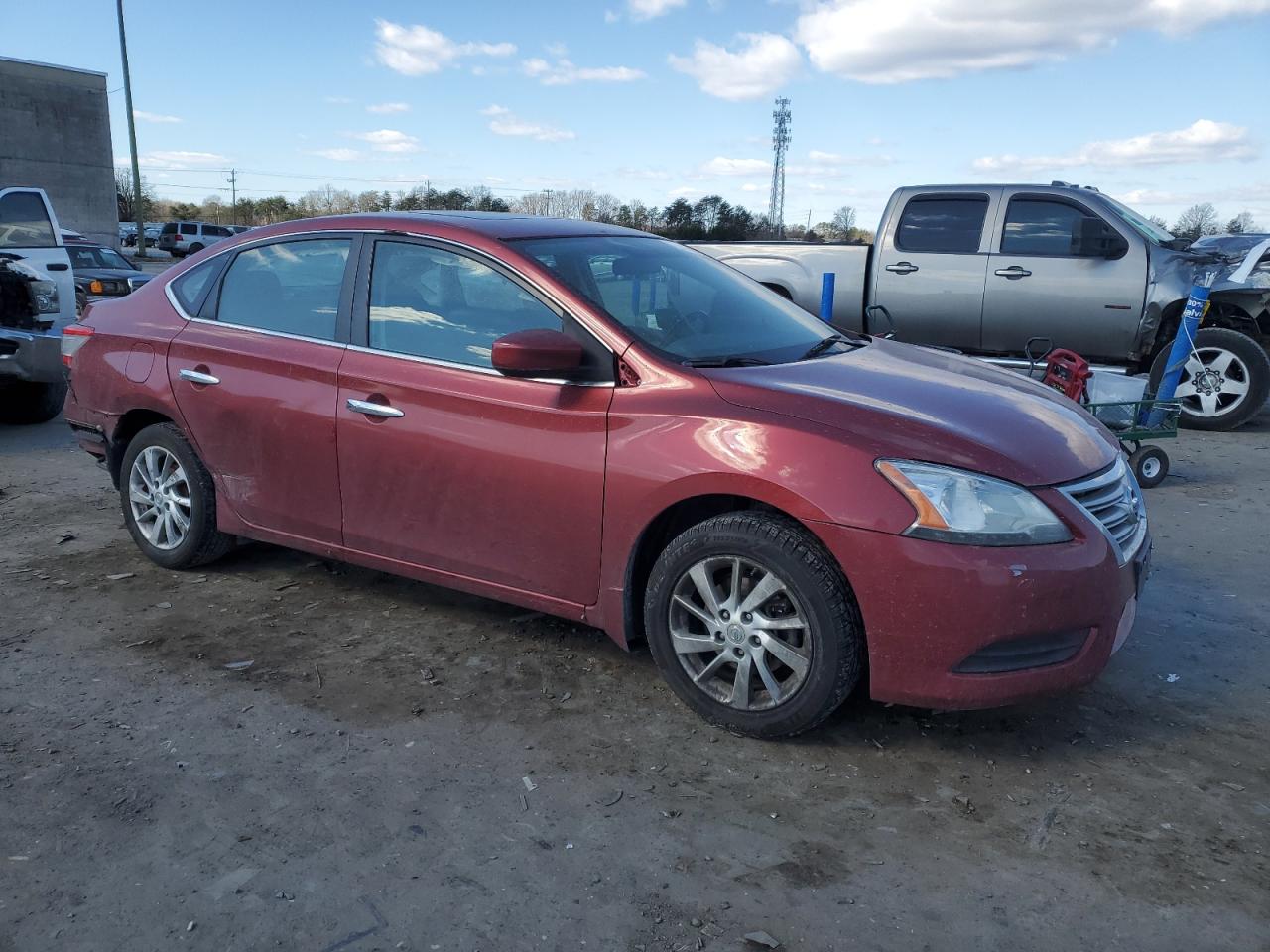2015 Nissan Sentra VIN 3N1AB7AP1FY348085 Copart auction photo, rear end / side damage thumbnail 4