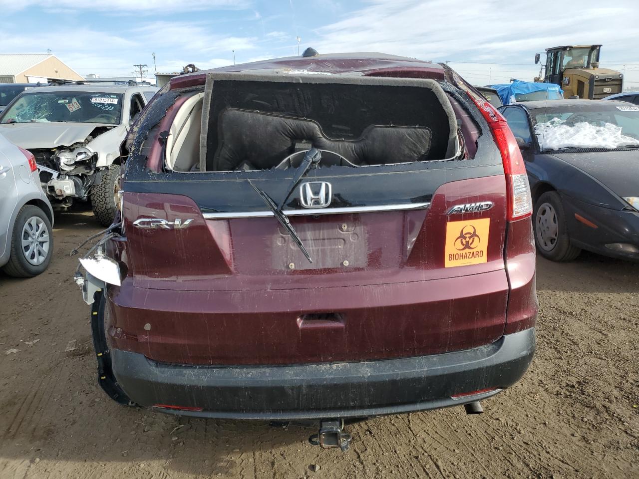 2013 Honda CR-V VIN 5J6RM4H75DL031165 Copart auction photo, all over damage thumbnail 6
