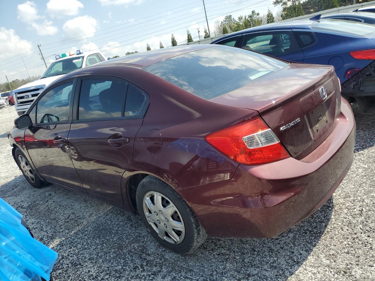 2012 Honda Civic VIN 19XFB2F50CE072038 Copart auction photo, front end damage thumbnail 2