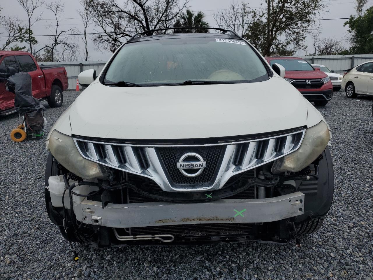 2010 Nissan Murano VIN JN8AZ1MU1AW016109 Copart auction photo, front end / rear end damage thumbnail 5