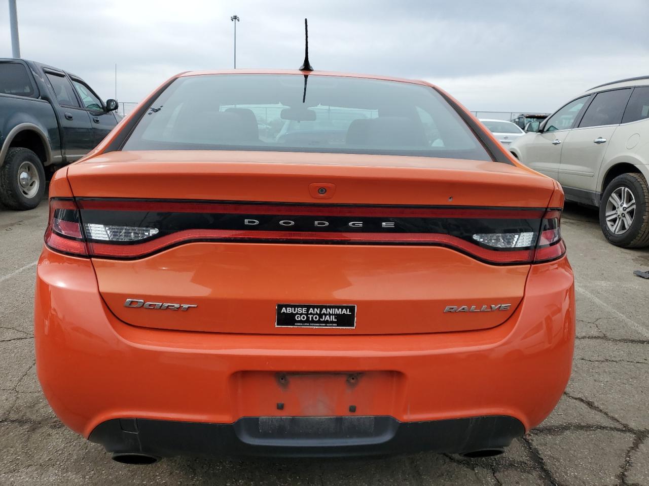2015 Dodge Dart VIN 1C3CDFBB1FD243311 Copart auction photo, side damage thumbnail 6