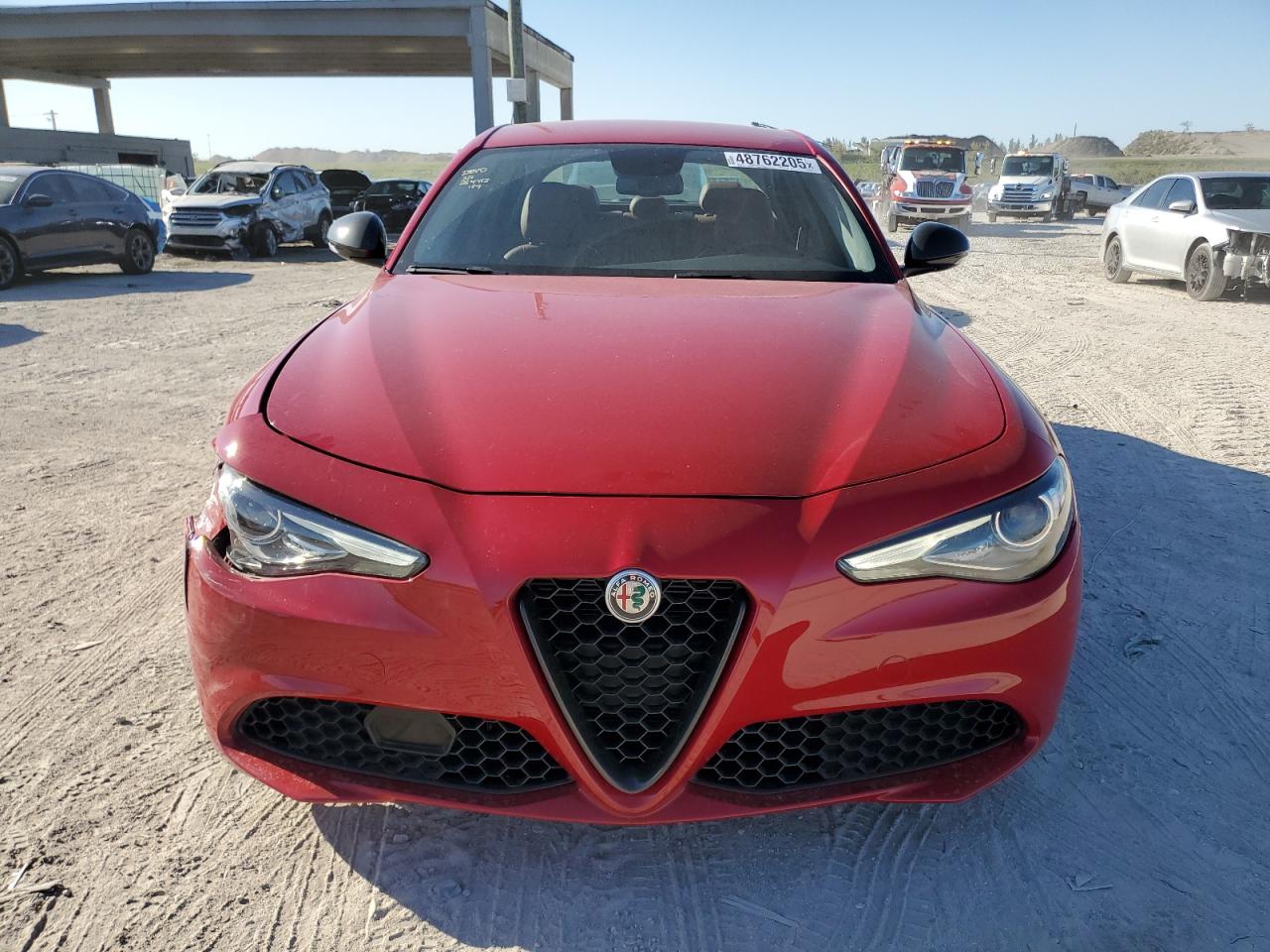 2019 Alfa Romeo Giulia VIN ZARFAMAN4K7609665 Copart auction photo, front end / minor dent/scratches damage thumbnail 5