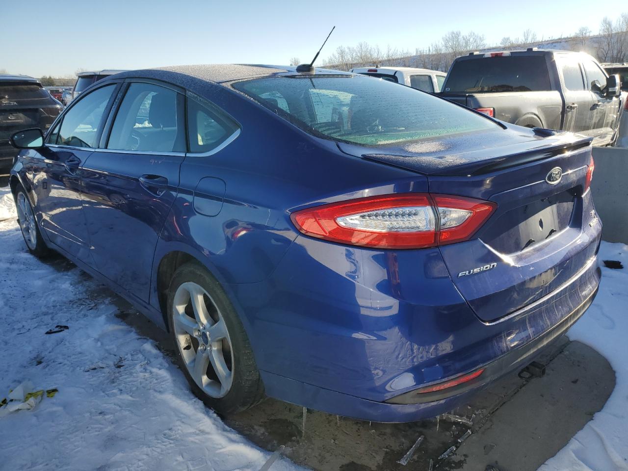 2014 Ford Fusion VIN 3FA6P0LU4ER286288 Copart auction photo, front end / side damage thumbnail 2