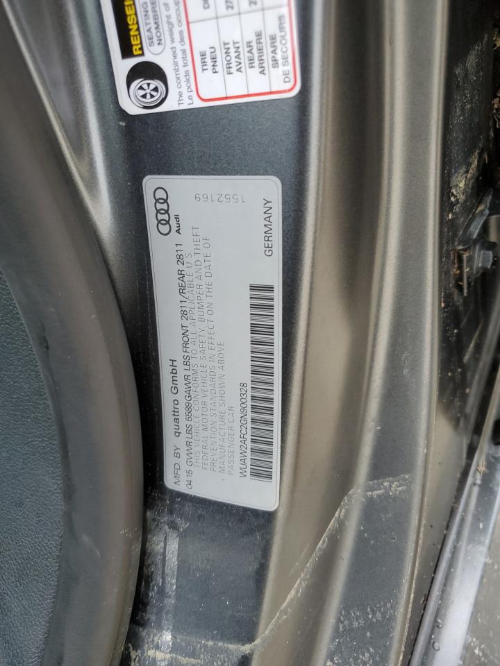 2016 Audi S7 VIN WUAW2AFC2GN900328 Copart auction photo, water/flood damage thumbnail 13