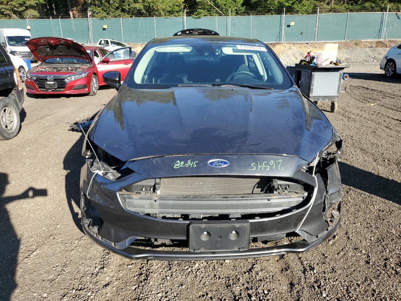 2020 Ford Fusion VIN 3FA6P0HD4LR114901 Copart auction photo, front end damage thumbnail 5