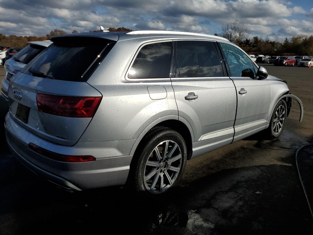 2019 Audi Q7 VIN WA1LHAF79KD047260 Copart auction photo, side / front end damage thumbnail 3