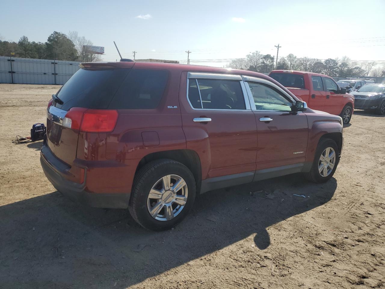 2016 GMC Terrain VIN 2GKALMEK3G6291371 Copart auction photo, front end / side damage thumbnail 3