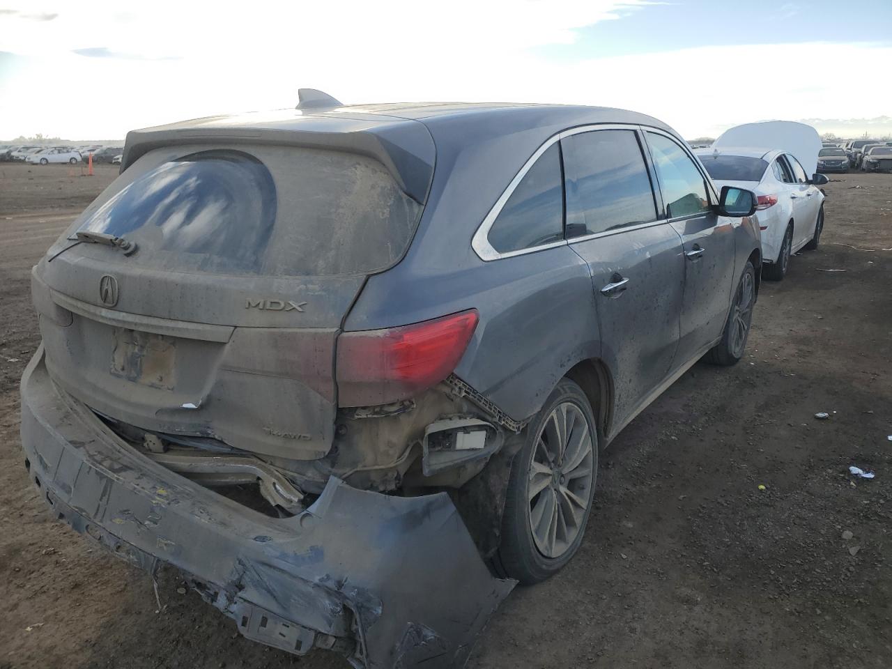 2017 Acura MDX VIN 5FRYD4H56HB019968 Copart auction photo, front end / rear end damage thumbnail 3