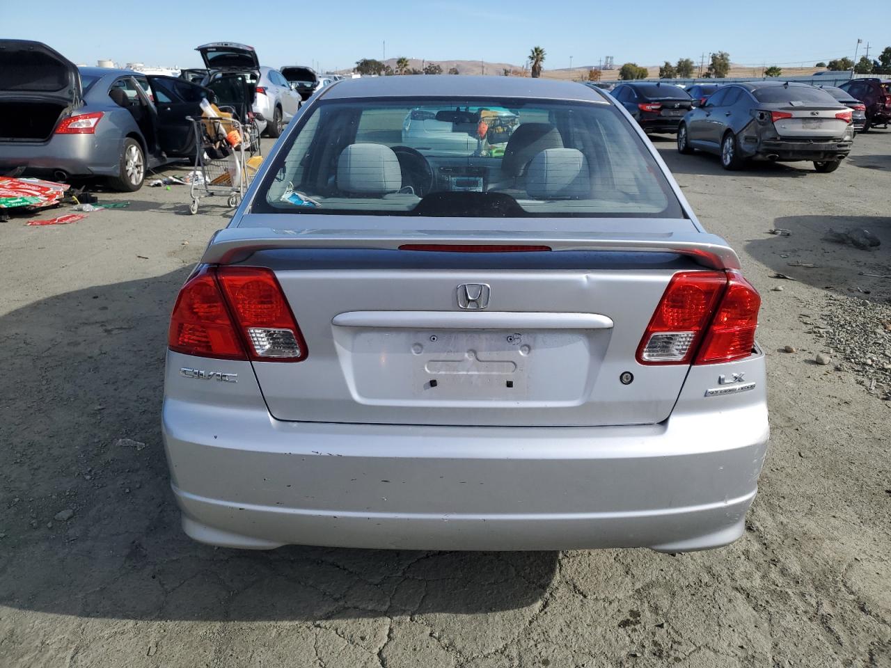 2005 Honda Civic VIN 2HGES16565H605119 Copart auction photo, front end / rear end damage thumbnail 6