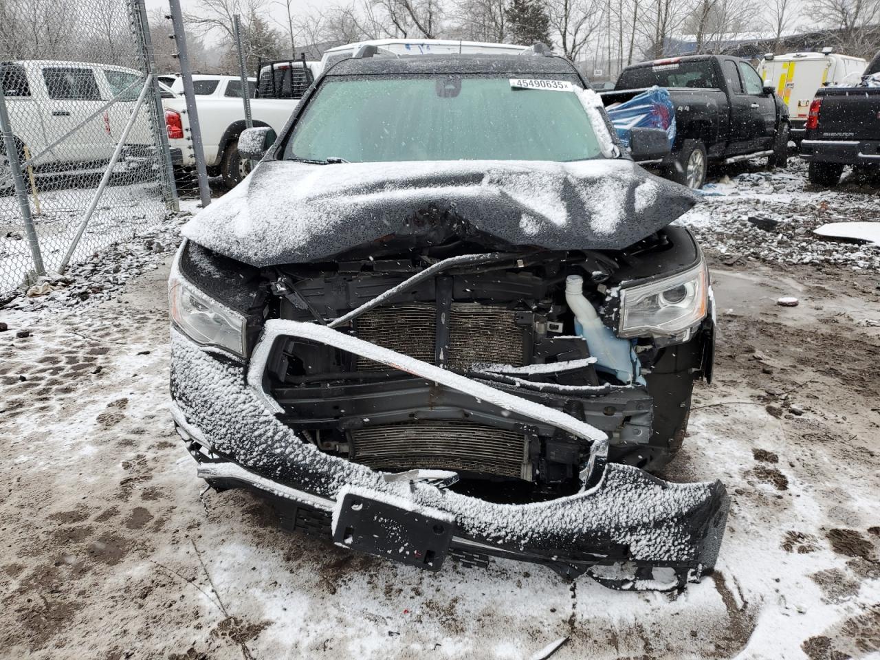 2017 GMC Acadia VIN 1GKKNXLS7HZ252016 Copart auction photo, front end / side damage thumbnail 5