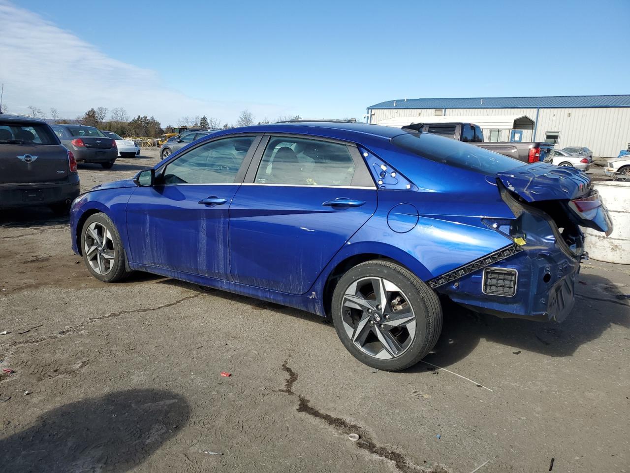 2022 Hyundai Elantra VIN 5NPLP4AG3NH077578 Copart auction photo, rear end damage thumbnail 2