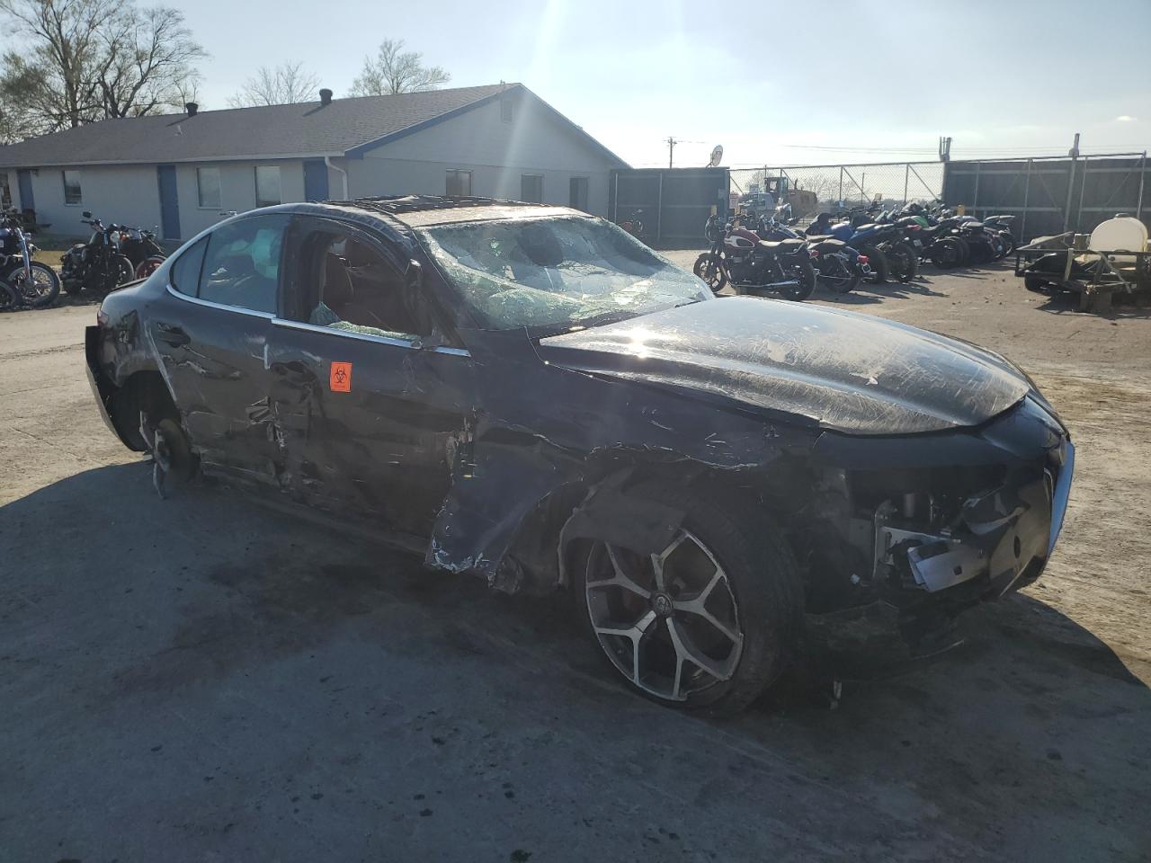 2020 Alfa Romeo Giulia VIN ZARFANBN6L7626134 Copart auction photo, all over damage thumbnail 4