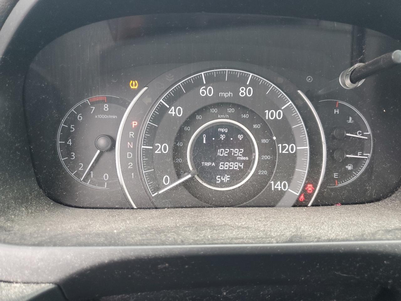 2013 Honda CR-V VIN 2HKRM4H59DH692433 Copart auction photo, front end / side damage thumbnail 9