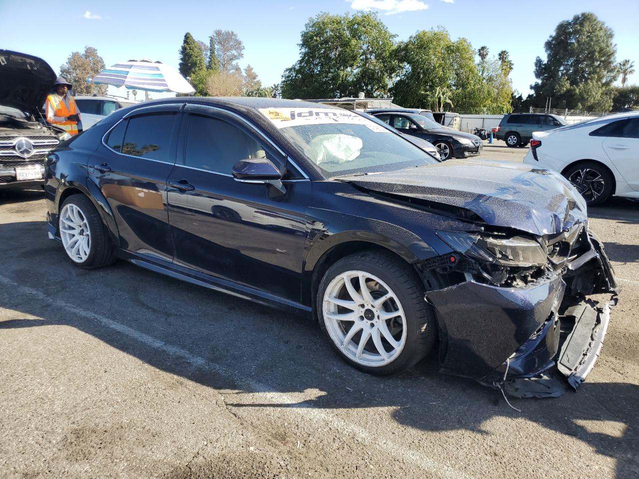 2021 Toyota Camry VIN 4T1K61AK8MU601759 Copart auction photo, front end / minor dent/scratches damage thumbnail 4