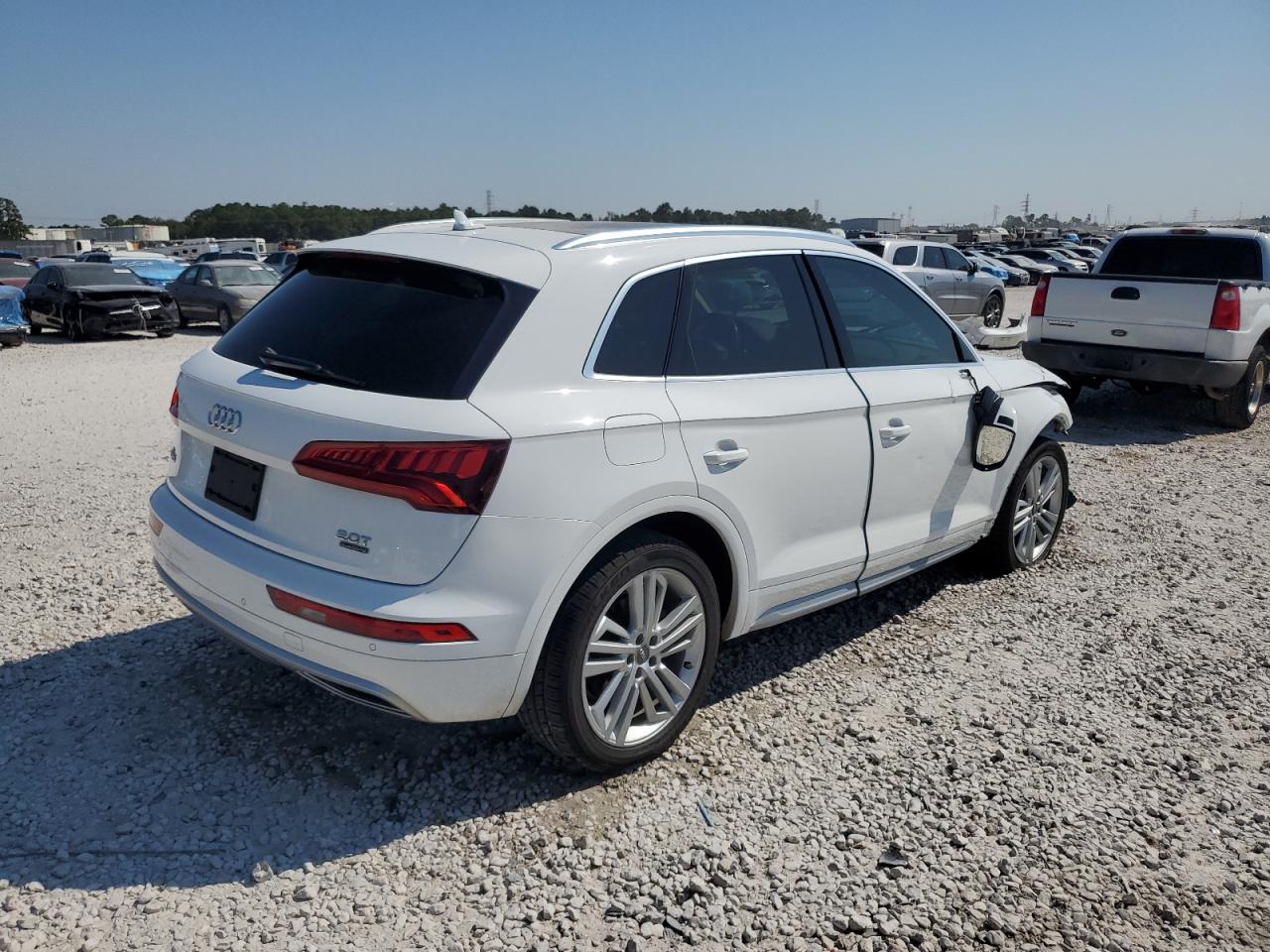 2018 Audi Q5 VIN WA1BNAFY0J2223636 Copart auction photo, side damage thumbnail 3