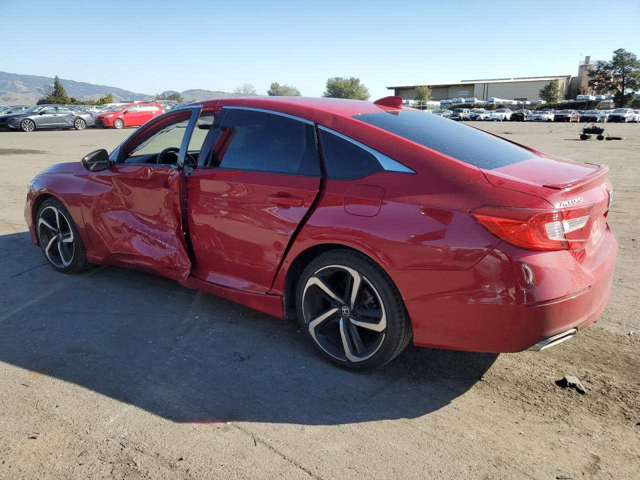 2020 Honda Accord VIN 1HGCV1F32LA117620 Copart auction photo, side damage thumbnail 2