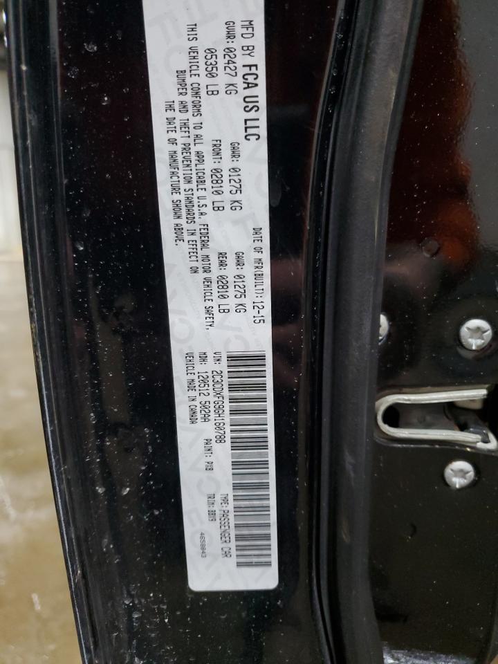 2016 Dodge Charger VIN 2C3CDXFG9GH160788 Copart auction photo, rear end damage thumbnail 13
