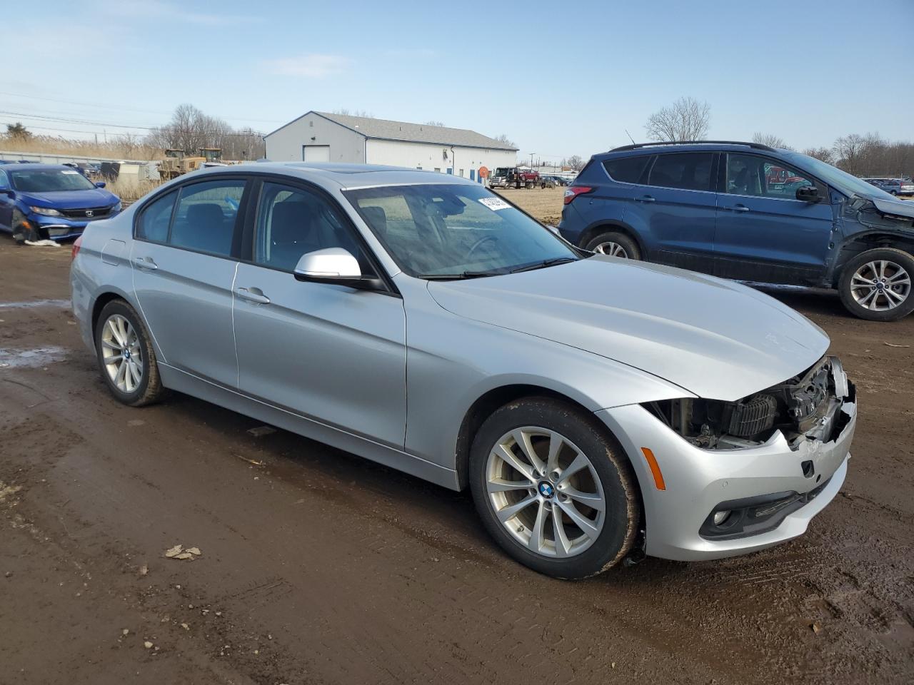 2018 BMW 3er VIN WBA8A3C59JA491363 Copart auction photo, front end damage thumbnail 4
