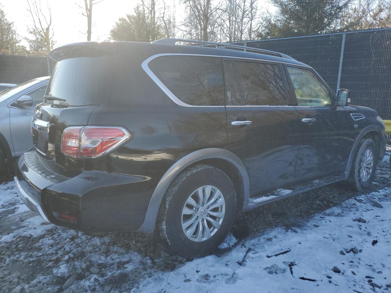 2018 Nissan Armada VIN JN8AY2ND8J9051980 Copart auction photo, side / front end damage thumbnail 3