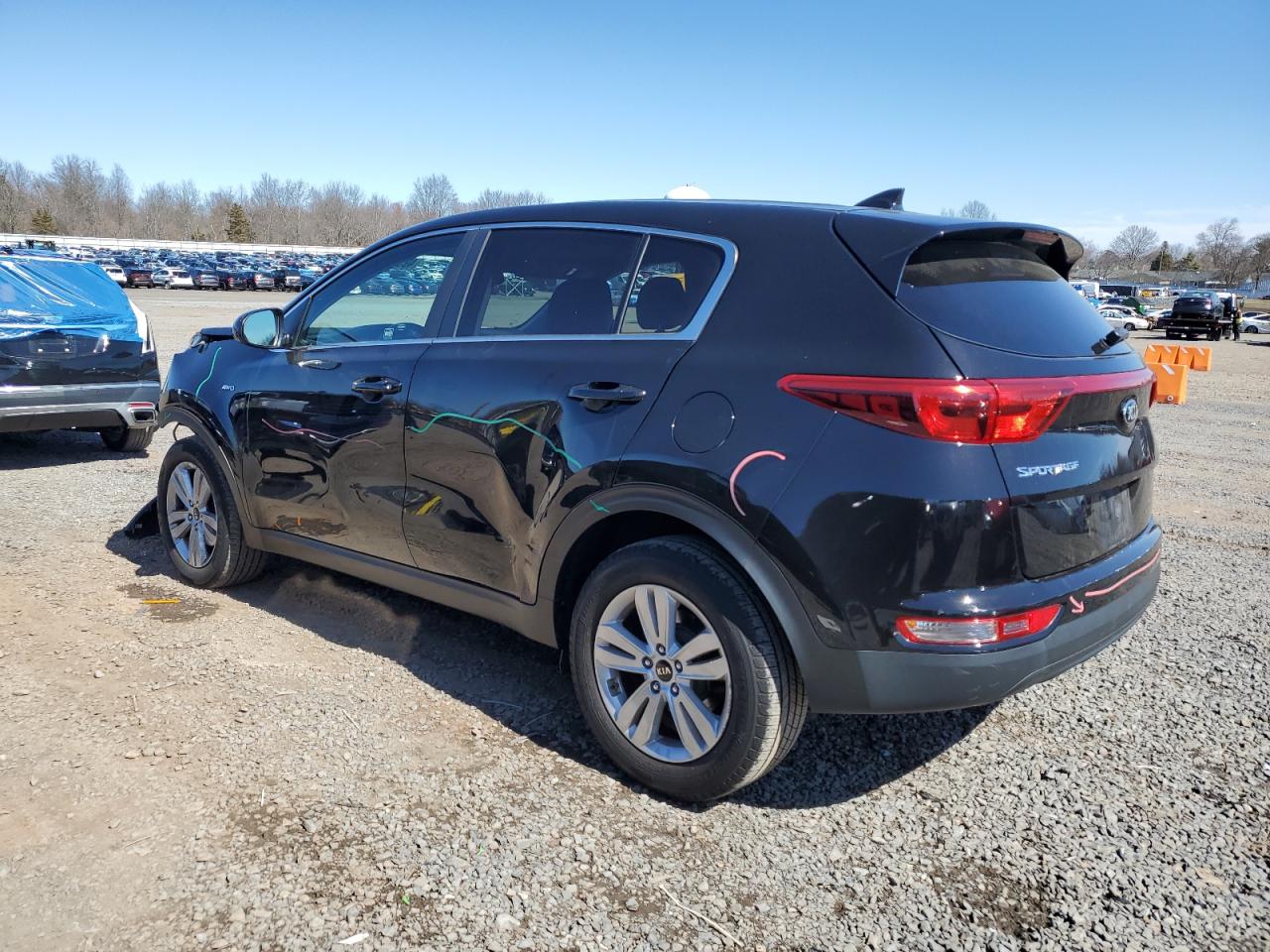 2019 KIA Sportage VIN KNDPMCAC2K7529294 Copart auction photo, front end / side damage thumbnail 2