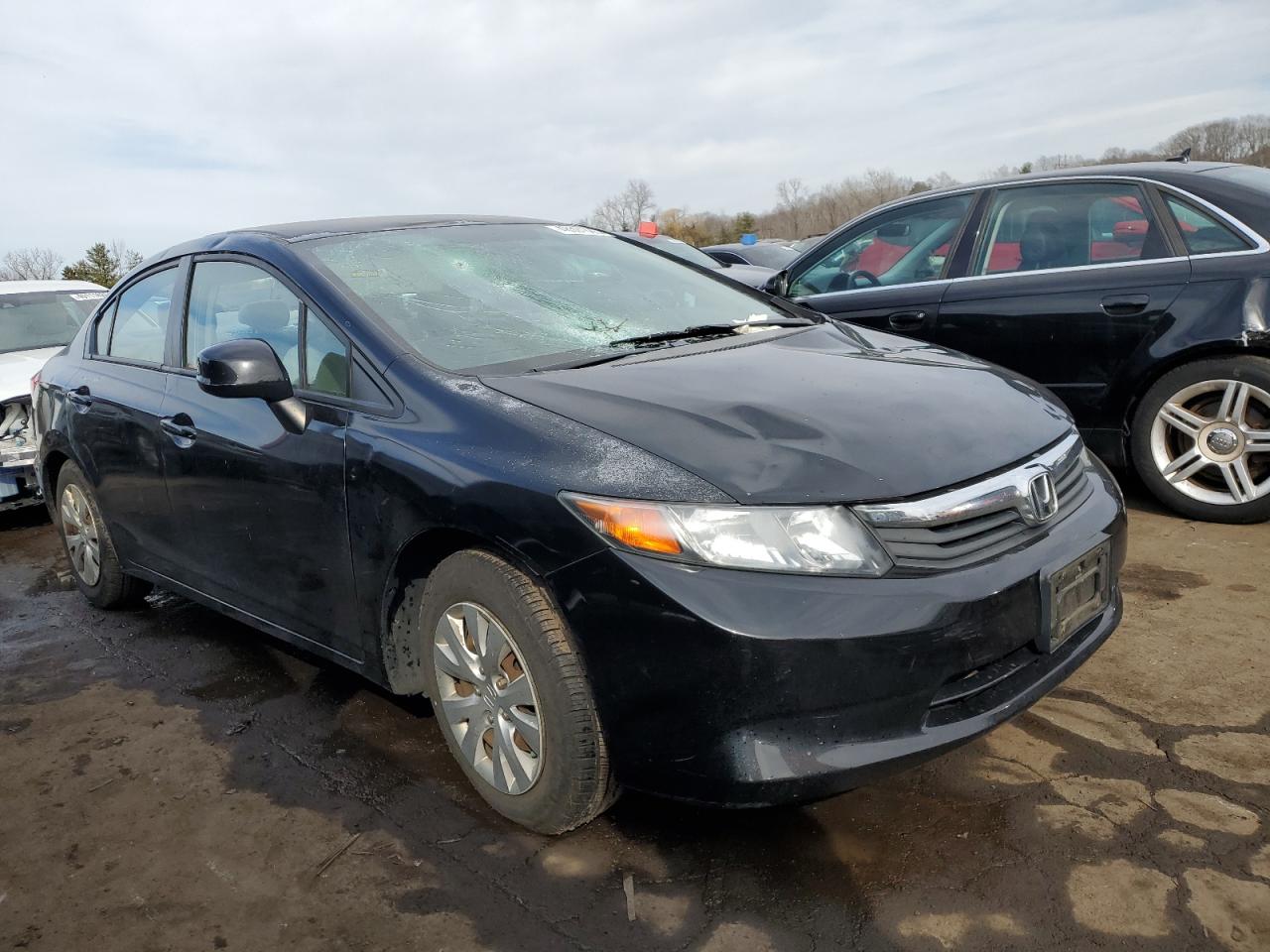 2012 Honda Civic VIN 2HGFB2F53CH559210 Copart auction photo, top/roof / rear end damage thumbnail 4