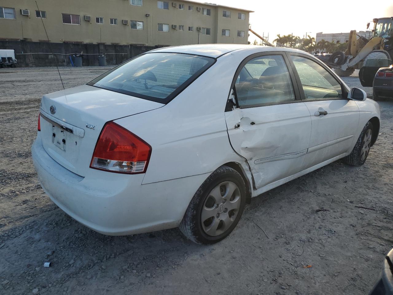 2009 KIA Spectra VIN KNAFE221195630944 Copart auction photo, side damage thumbnail 3