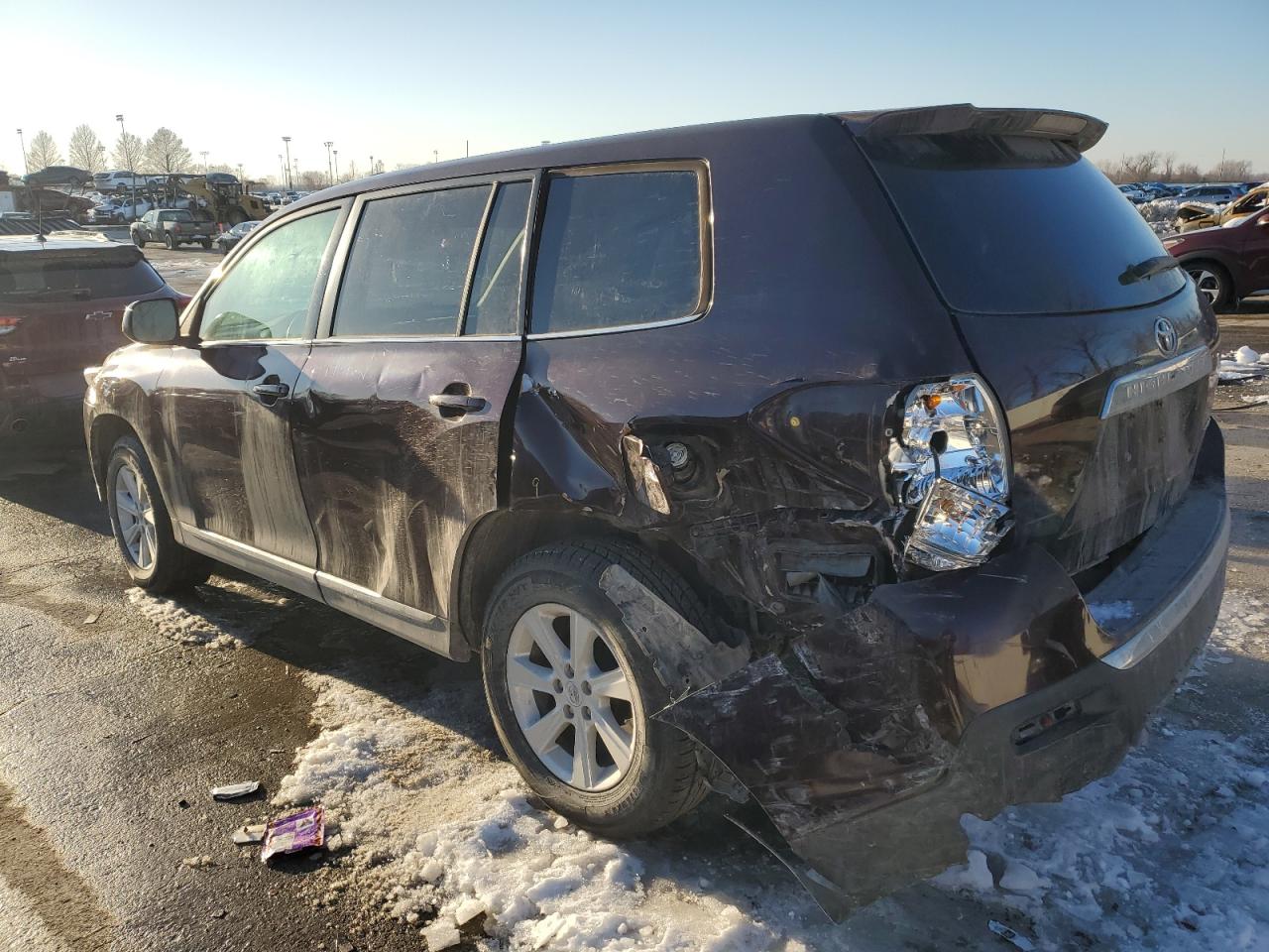 2011 Toyota Highlander VIN 5TDBK3EH3BS088545 Copart auction photo, rear end / side damage thumbnail 2