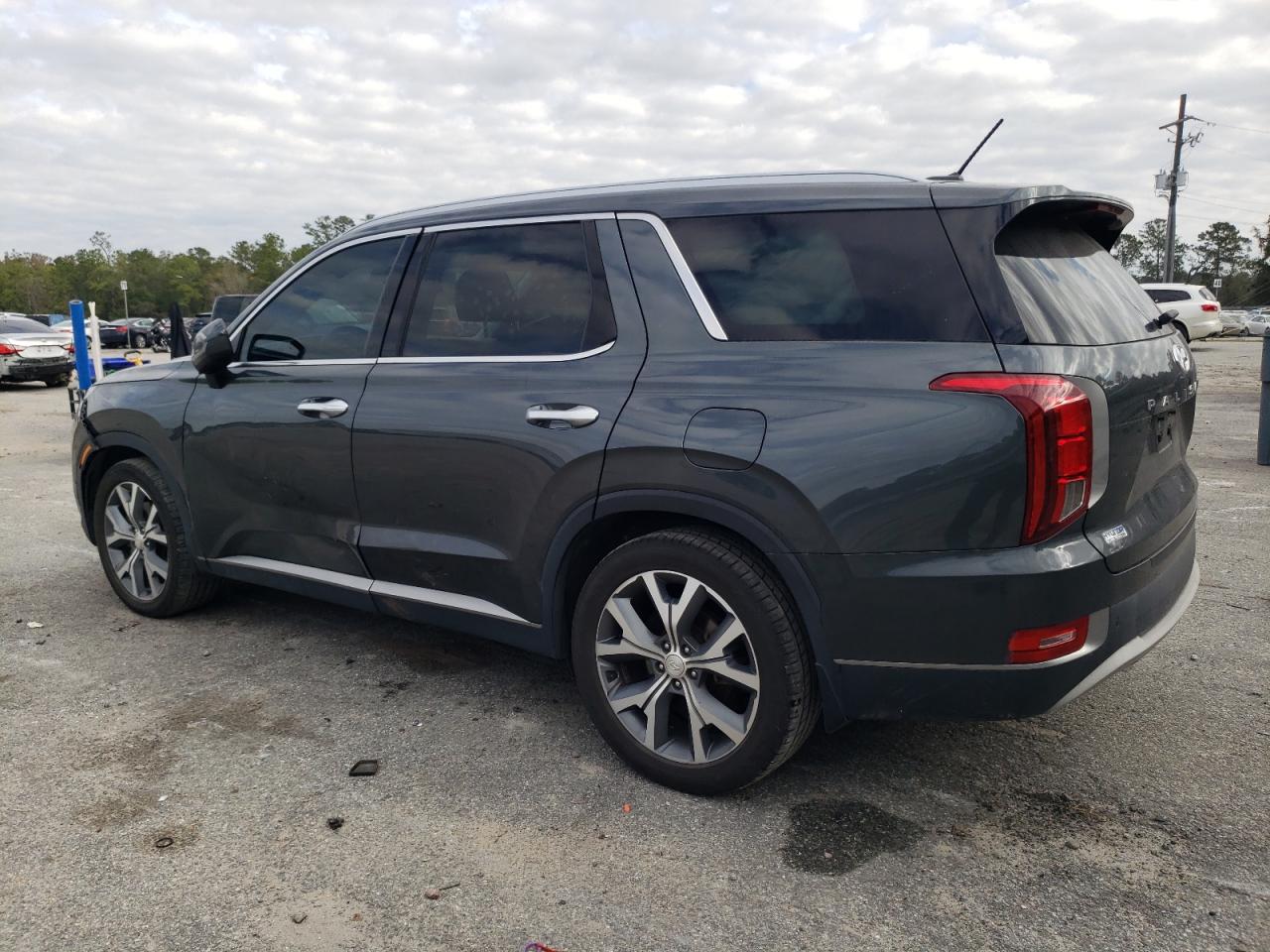2020 Hyundai Palisade VIN KM8R34HE7LU084087 Copart auction photo, side / front end damage thumbnail 2