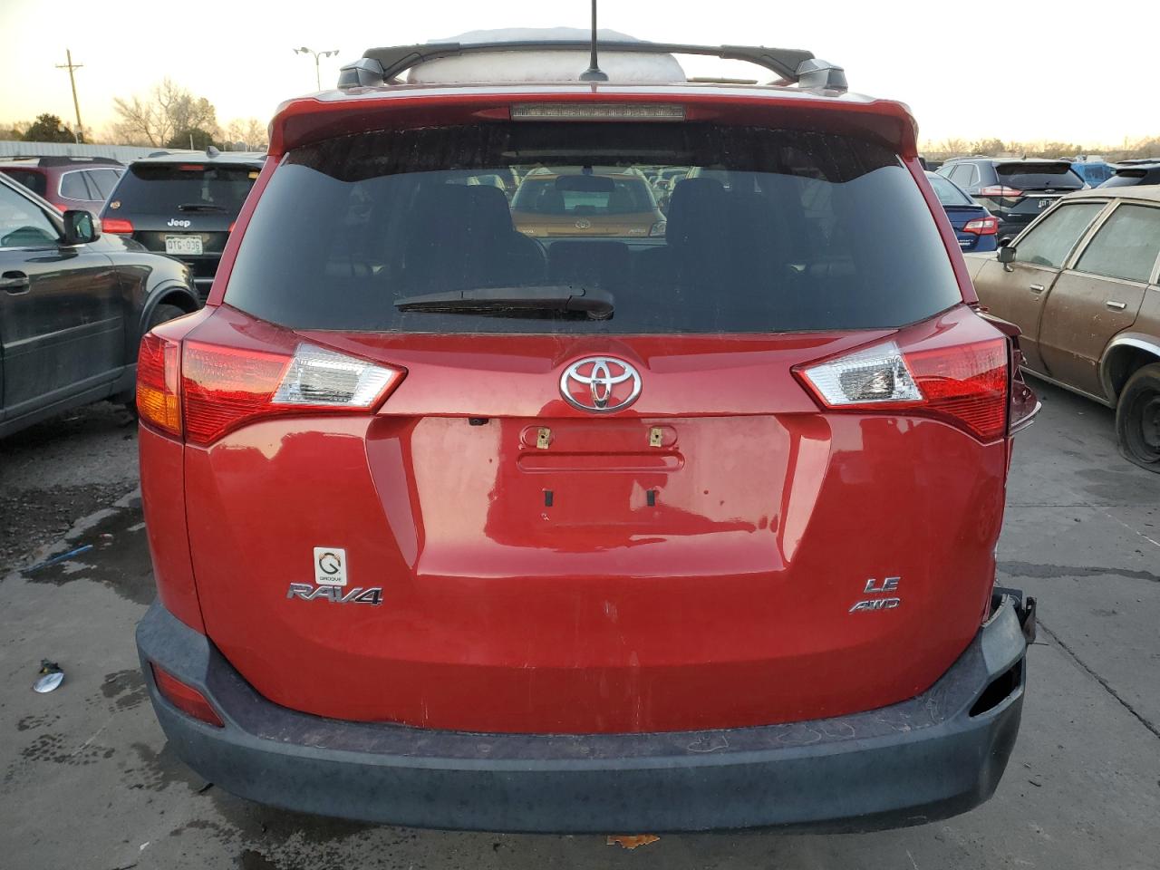 2015 Toyota RAV 4 VIN 2T3BFREV3FW288147 Copart auction photo, rear end / hail damage thumbnail 6