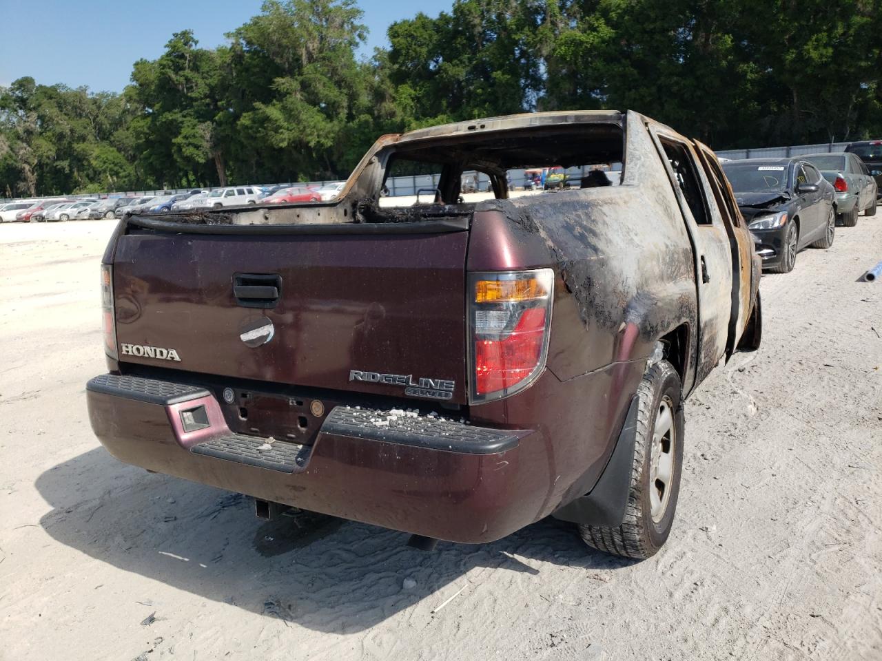 2007 Honda Ridgeline VIN 2HJYK16207H541479 Copart auction photo, burn / burn - interior damage thumbnail 4