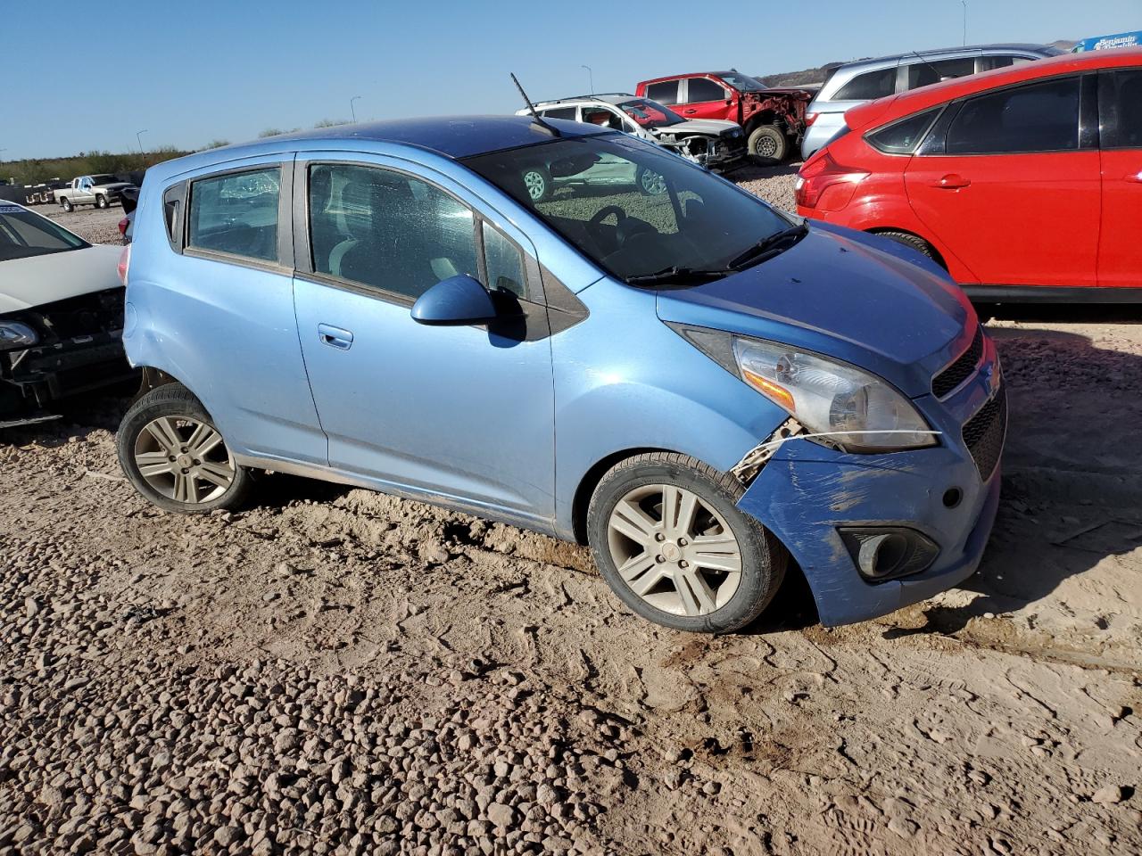 2014 Chevrolet Spark VIN KL8CD6S97EC467723 Copart auction photo, rear end / front end damage thumbnail 4