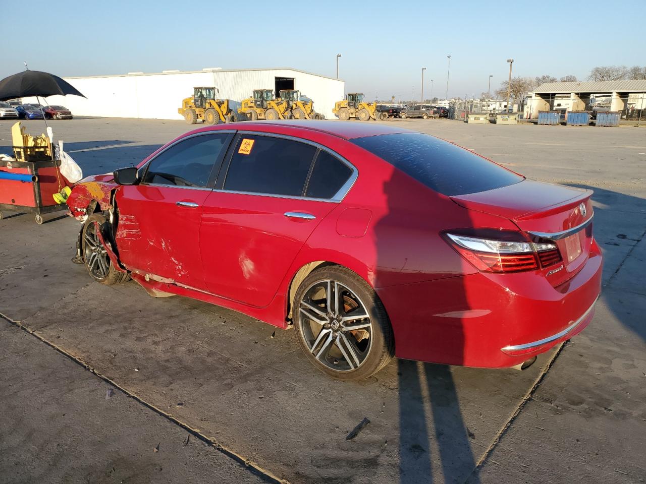 2017 Honda Accord VIN 1HGCR2F57HA114750 Copart auction photo, front end / side damage thumbnail 2