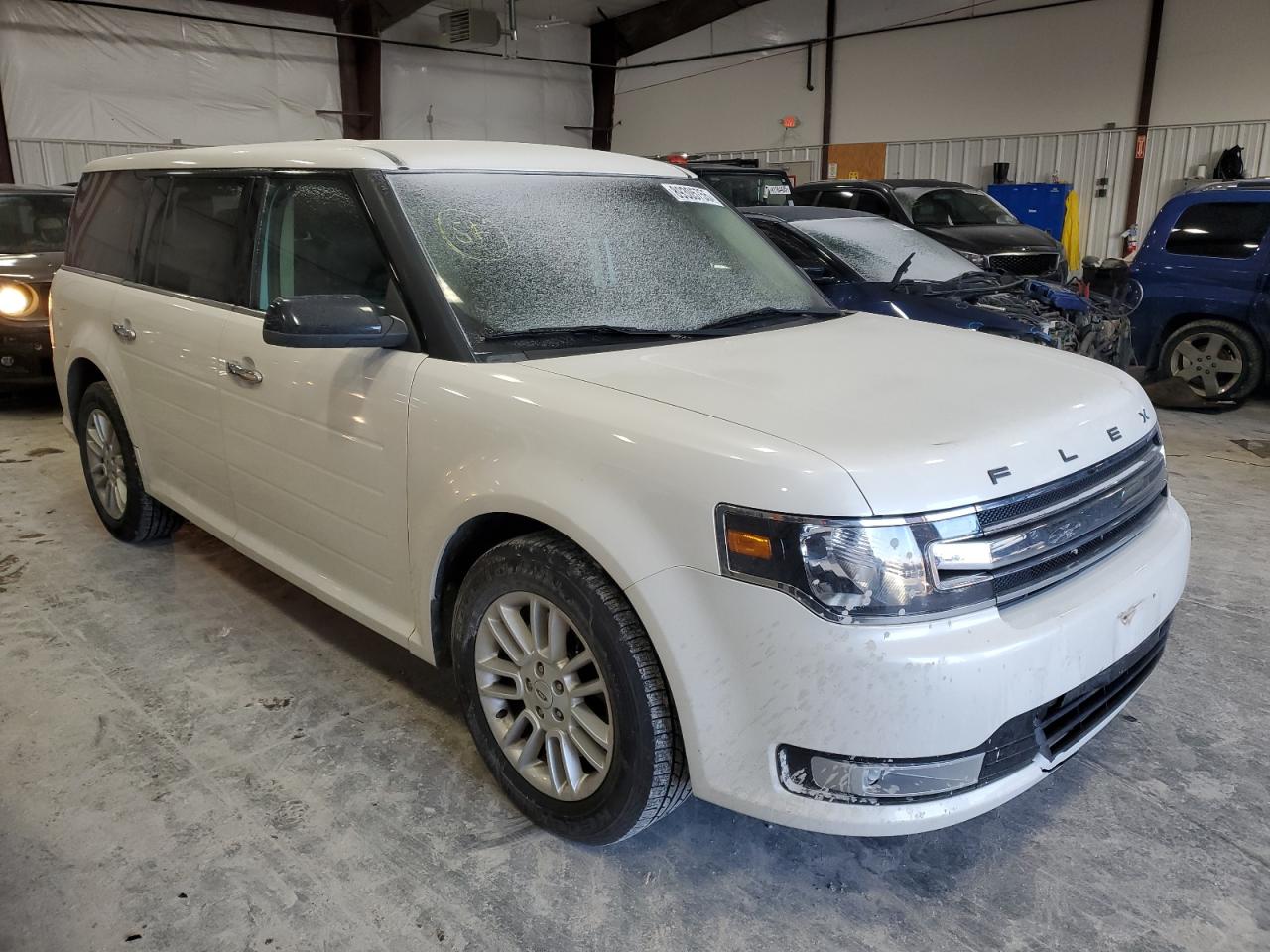 2015 Ford Flex VIN 2FMGK5C86FBA19517 Copart auction photo, top/roof / front end damage thumbnail 4