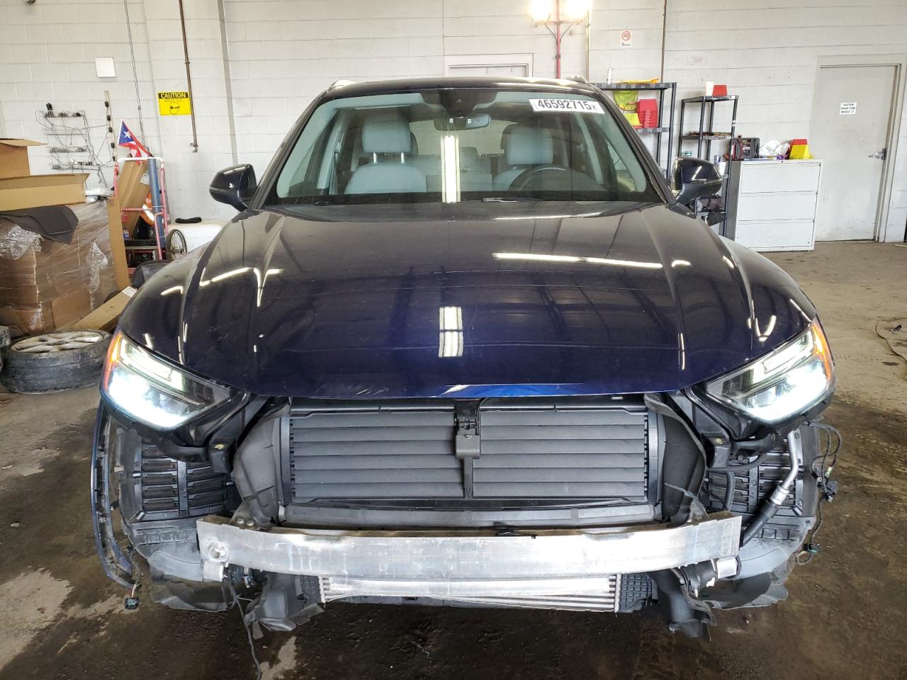 2021 Audi Q5 VIN WA1BAAFY0M2050524 Copart auction photo, front end damage thumbnail 5
