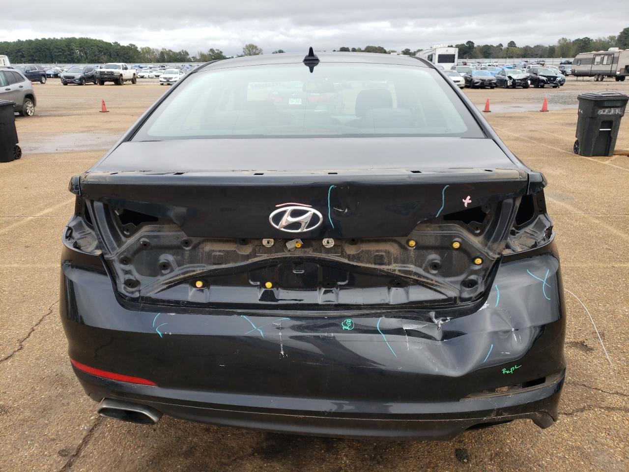 2015 Hyundai Sonata VIN 5NPE34AF0FH200122 Copart auction photo, rear end damage thumbnail 6