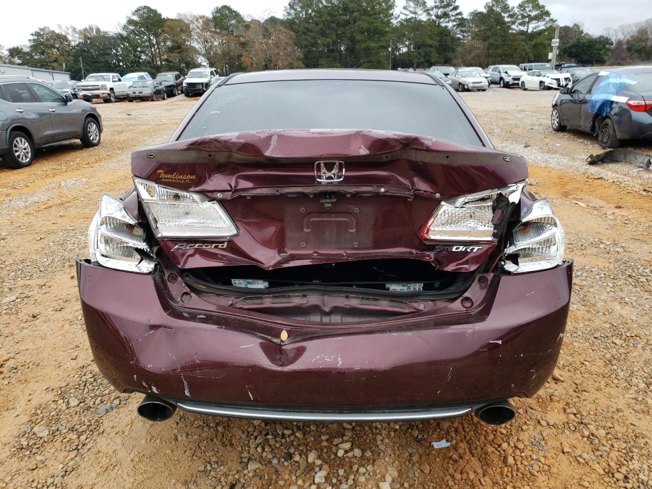 2014 Honda Accord VIN 1HGCR2F57EA079283 Copart auction photo, rear end damage thumbnail 6