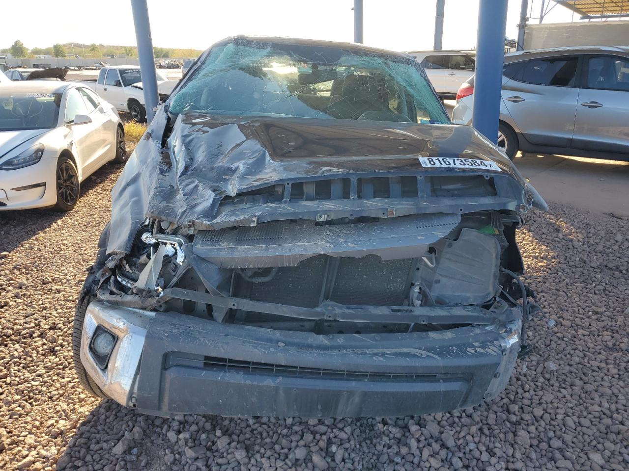 2014 Toyota Tundra VIN 5TFDW5F11EX338857 Copart auction photo, rollover damage thumbnail 5