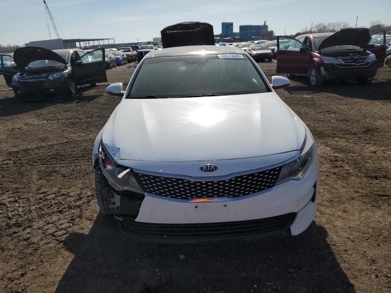 2016 KIA Optima VIN 5XXGU4L3XGG038036 Copart auction photo, front end damage thumbnail 5