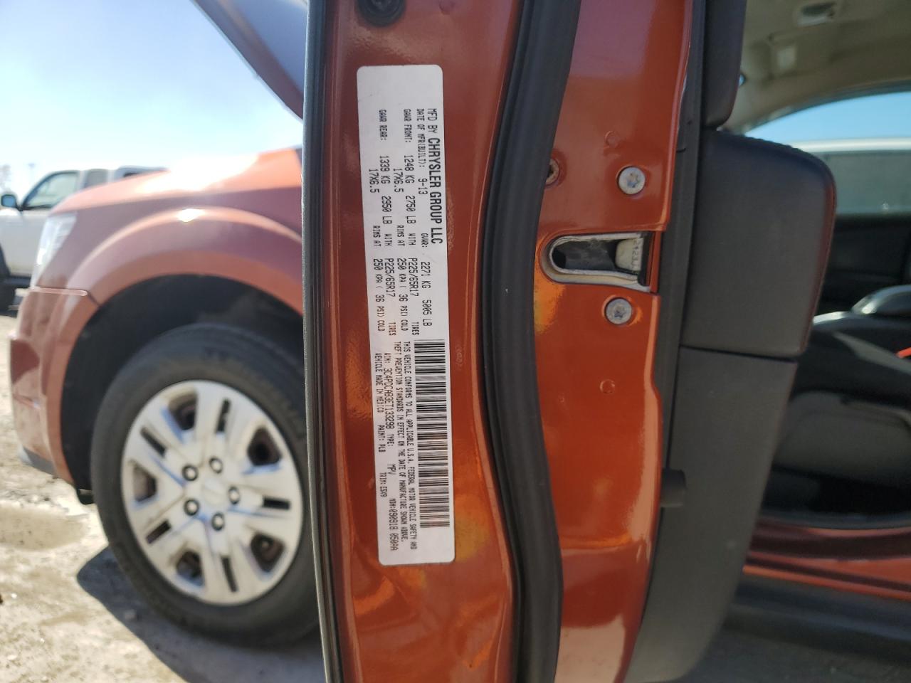 2014 Dodge Journey VIN 3C4PDCAB3ET133298 Copart auction photo, side damage thumbnail 14