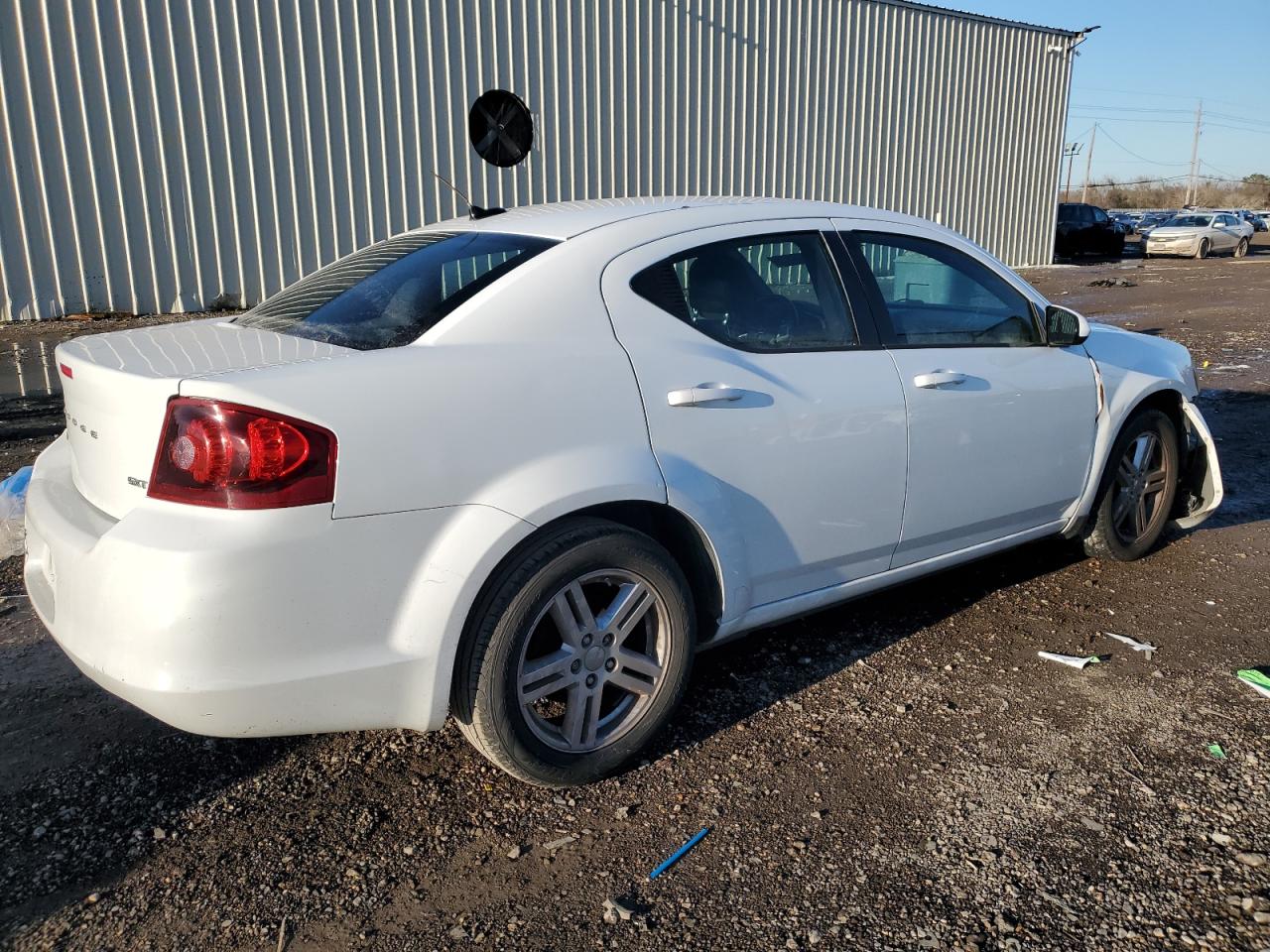 2013 Dodge Avenger VIN 1C3CDZCB5DN661376 Copart auction photo, front end / side damage thumbnail 3