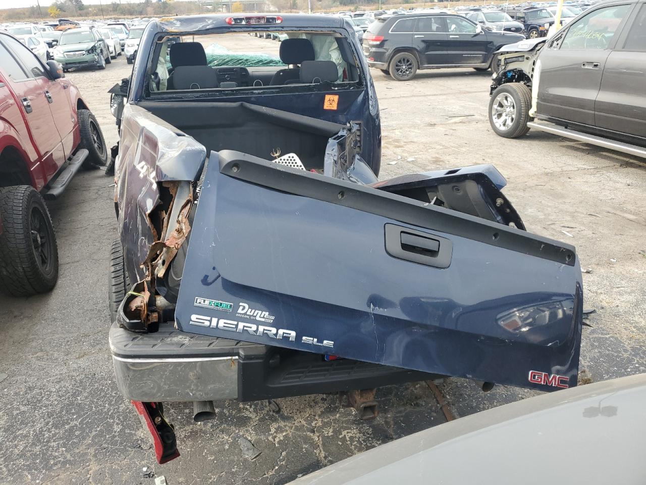 2010 GMC Sierra VIN 1GTSKVE30AZ111518 Copart auction photo, rollover damage thumbnail 6
