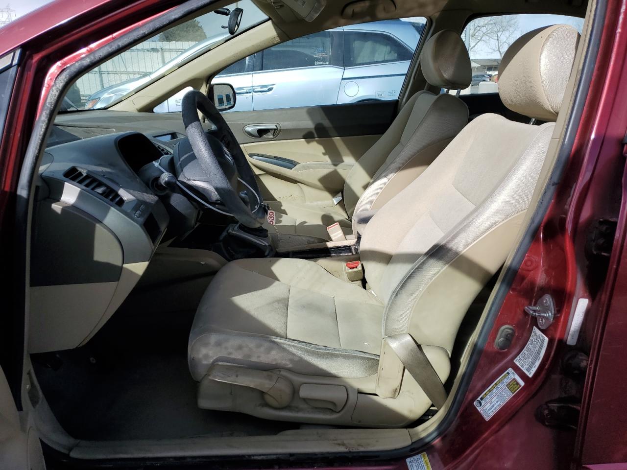 2008 Honda Civic VIN 1HGFA155X8L088441 Copart auction photo, front end / side damage thumbnail 7